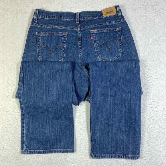 Levis 550 Jeans Womens 10 Blue Relaxed Bootcut High Rise 5 Pocket Denim Western - Picture 8 of 10